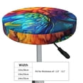 thumbnail image 3 of Salouo Colorful Parrot Jungle Dream Pattern Bar Stool Cushion Cover, Round Crease-Resistant Stretchy Dustproof Stool Seat Slipcover for Bar Round Chair-12 inch, 3 of 6