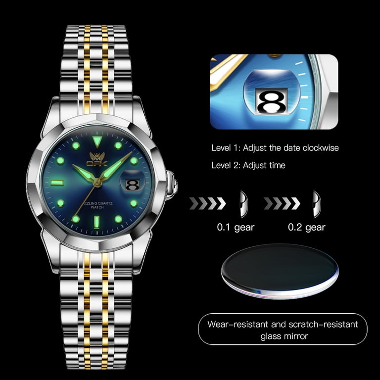 OPK Women's Stainless Steel Quartz Watch with Date photo 6