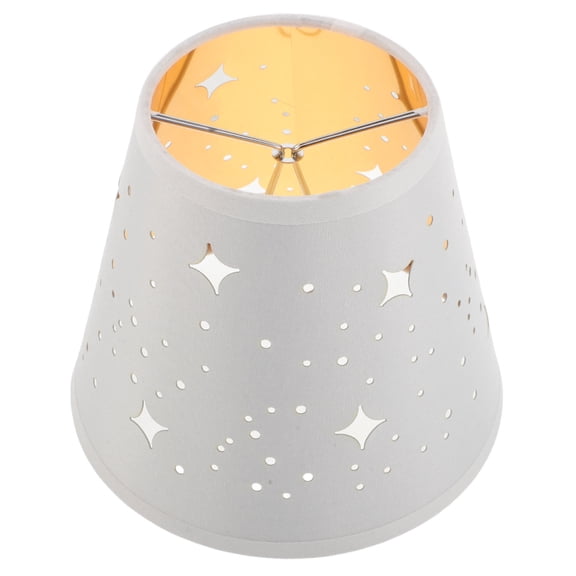 LOLIPPYY White Hollow Out Star Lamp Shade Clip on for Table Lamp Decorative Light Ambiance
