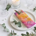 thumbnail image 4 of Cloth Napkins Set of 4 - 20x20 Inches, Orange Pink Purple Washable Reusable Table Napkins, Modern Abstract Watercolor Soft & Absortbent Dining Napkin for Party Wedding Hotel Restaurant, 4 of 9