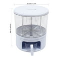 thumbnail image 2 of Miumaeov Cereal Dispenser 360° Rotation Food Dispenser Sealed Grain Container with Removable Divider and Handle for Corn Soybeans 10 L, 2 of 12