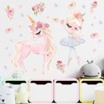 thumbnail image 3 of 2 sets of cartoon children Unicorn City public star flower children's room decoration wallpaper arrangement dance room decoration, 3 of 5