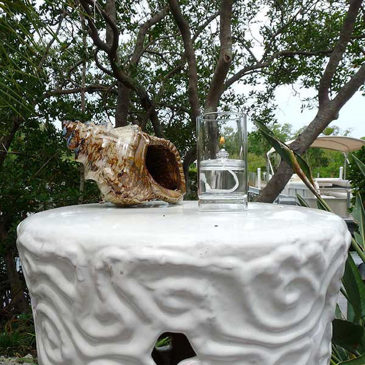 Firefly Ethereal Oil Lamp Candle, Clear Hurricane Shield, Refillable, 2 oz, 4.5 in Tall