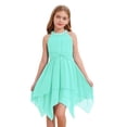 thumbnail image 2 of Nyeemya Flower Kids Girls Tulle Princess Dress High Waist Sleeveless Dreamy Dresses Wedding Party Mint Green 12, 2 of 6
