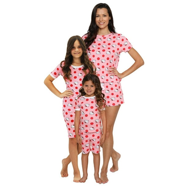 Hello Kitty Family Pajama Set Women's and Girl's Sleepwear Mommy