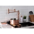 thumbnail image 4 of Kingston Brass KS370PXAC Restoration Deck Mount Pot Filler Faucet, Antique Copper, 4 of 8
