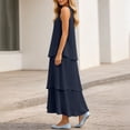 thumbnail image 4 of Dvprdro Womens Casual Beach Maxi Dress Chiffon Crew Neck Sleeveless Scallop Hem A Line Dress Solid Flowy, 4 of 9