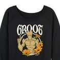 thumbnail image 3 of Marvel Guardians of the Galaxy - Groot Peace Flowers - Women's French Terry Pullover Sweatshirt, 3 of 5
