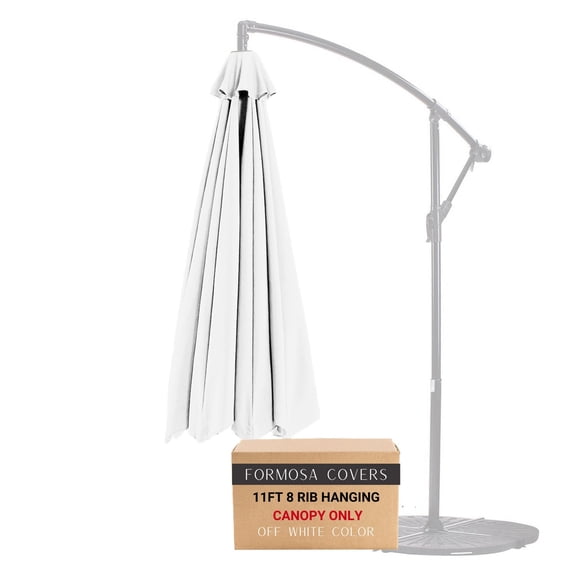 Covered Living 11ft Cantilever Hanging Umbrella 8 Rib Replacement Canopy Off White (Canopy Only)
