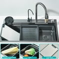thumbnail image 3 of 29.5" Stainless Steel Kitchen Sink Drop in Single Bowl with Pull Down Faucet Set, 3 of 31