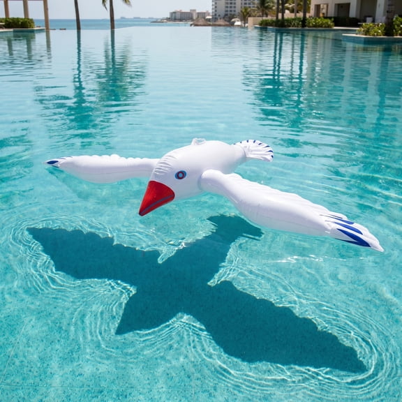 FELTECHELECTR Reusable Inflatable Seagull Pool Float Multi-Color Outdoor Decoration for Parties and Events