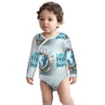 thumbnail image 2 of Xecao Let's go Travel Print Baby unisex-baby Cotton Long-sleeve Bodysuits-3 Months, 2 of 6