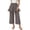 Gray, variant on ITSAME Capris for Girls High Waist Loose Fit Flowy Ruffle Kids Fashion Casual Wide Leg Pants Pink Size 9