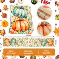 thumbnail image 5 of Pumpkin Eucalyptus Leaves Fall Table Runner, Autumn Thanksgiving Kitchen Table Decorations for Home Party Decor (Pumpkin 2, 13x72 inches), 5 of 6