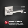 thumbnail image 5 of Casey Interior Passage Door Handle, Lever for Closet and Hallway Doors, Reversible Non-Locking Handle Lever, Satin Nickel, with Microban Protection (Pack of 10), 5 of 7