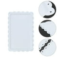 thumbnail image 1 of OULII 2pcs Cake Plate Decoration White Rectangular Plates Space-saving for People Moving into a New House, 1 of 8