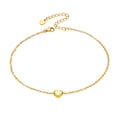 thumbnail image 1 of Tobillera de plata esterlina Silvora con cadena de corazón para mujeres y hombres oro ajustable, 1 of 8