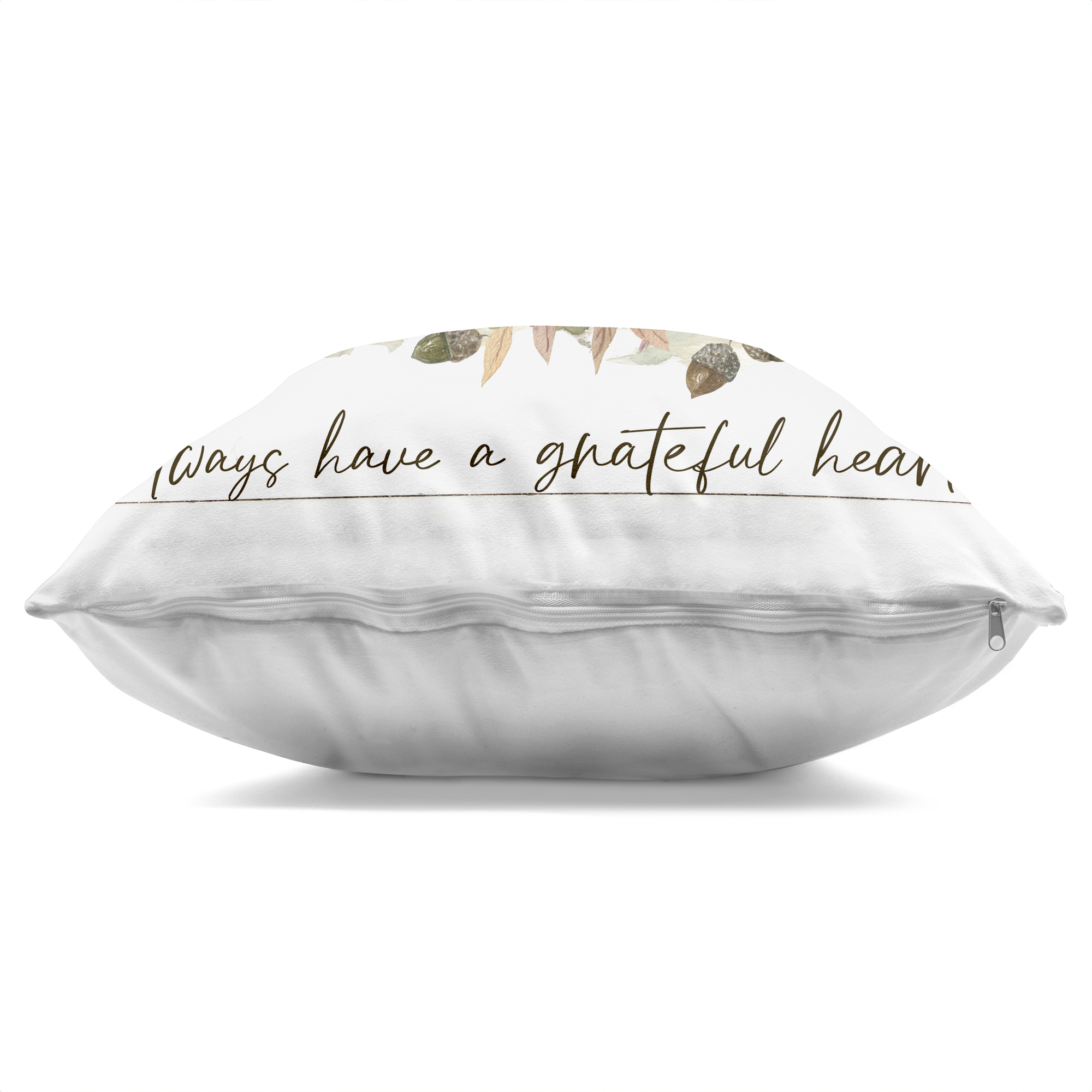Stupell Industries Grateful Heart Woodland Harvest Decorative Printed Throw Pillow, design by Livi and Finn