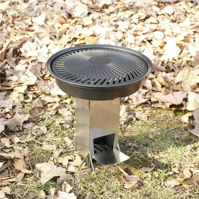 serony Barbecue de Camping Extérieur Poêle à Bois Portable Poêle à Fusée Pliable Détachable