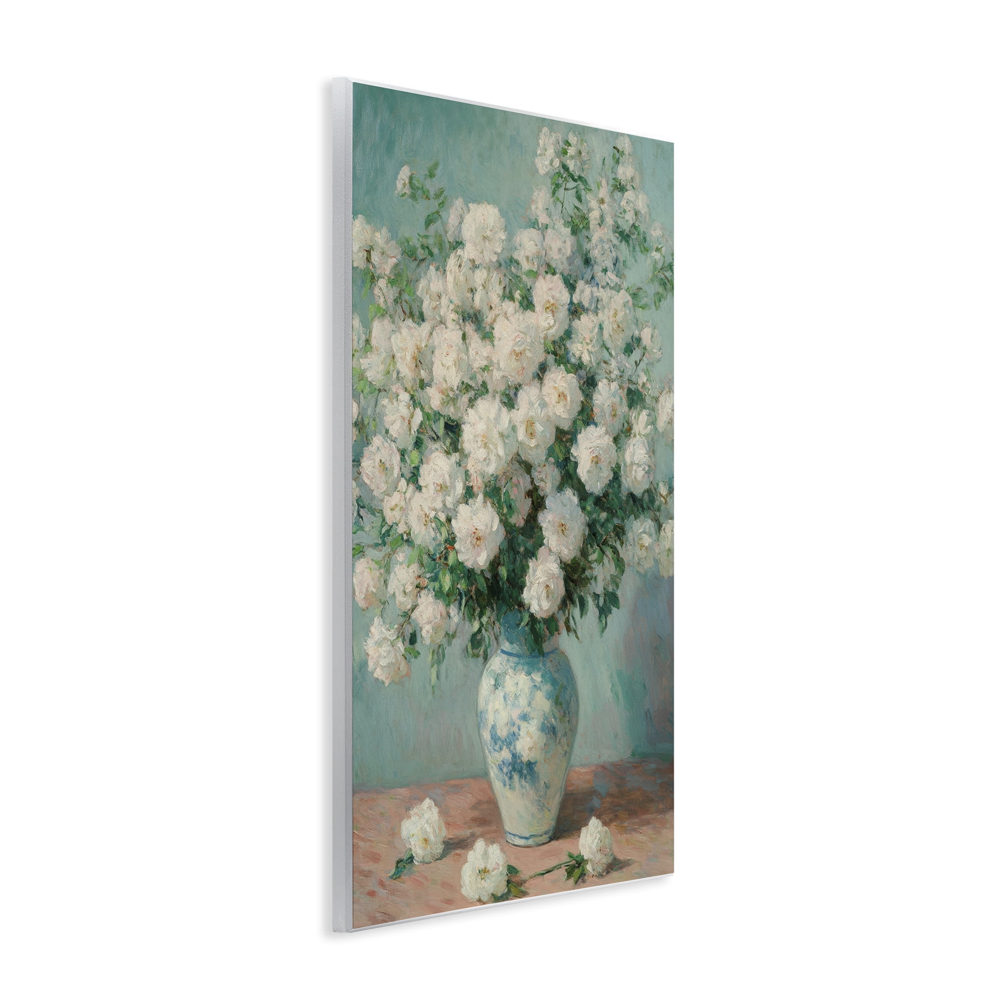 Stupell Industries Lush Bouquet of White Roses Wall Plaque Art, design by Petal Prints Design
