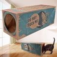 thumbnail image 2 of Amyove Foldable Paper Box Dual Way Tunnel Funny Print Cat House Toy 22x22x61cm, 2 of 8