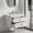 24-inch white, variant on Home Floating Bathroom Vanity with Ceramic Sink 24 or 30 Inch, Modern Wall Mounted Vanity Sink Combo with 2 Large Storage Drawers and Gold Handles