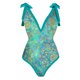 thumbnail image 4 of Augper Women's Summer French Vintage Printed Swimwear Open Back Sexy Skirt Women's Hot Spring Resort Beach Skirt Two Piece Swimwear, 4 of 6