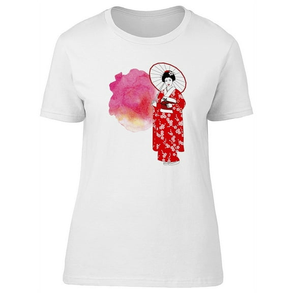 Beautiful Japanese Kimono Girl T-Shirt Women -Image by Shutterstock, Female XX-Large