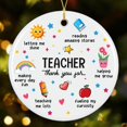 thumbnail image 1 of Teacher Appreciation Gifts, Teacher Gifts Christmas Ornament 2025 - Teacher Gifts for Women, End of Year Teacher Gift from Student, Teacher Retirement Gifts - Ceramic Christmas Ornaments, 1 of 7