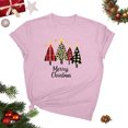 thumbnail image 2 of Puntoco Blusa informal de cuello redondo con estampado navideño para mujer, 2 of 4
