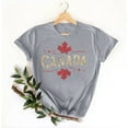 thumbnail image 3 of Pisexur Nouveau T-shirt à Manches Courtes Col Rond Imprimé Décontracté pour Femmes, Hauts d'Été pour Femmes Gris, 2TG, 3 of 4