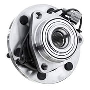 QJZ [1-Pack] 515066 FRONT Wheel Hub and Bearing Assembly for 2004-2007 Infiniti QX56, 2005-2007 Nissan Armada, 2004 Nissan Pathfinder, 2004-2007 Nissan Titan, 6 Wheel Lug Studs with ABS Cable on Hub