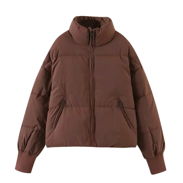 Kcodviy Chandail à Capuchon d'Hiver Chaud pour Femmes Veste d'Hiver pour Femmes Fermeture Éclair Solide Épaissie Réflexions Naturelles Veste de Champ Manteaux Extérieur