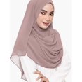 thumbnail image 2 of Hijab musulmán de gasa para mujer, bufanda de Color sólido para la cabeza, 70x180cm, 2 of 4