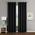 thumbnail image 4 of Chyna Blackout Window Curtain Panels with Tiebacks, Grommet, Charcoal, 50" x 108", 4 of 17
