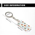 thumbnail image 4 of Goofa Various Turtle Printed Rectangular Metal Keychain Bag Charm Floral Charm for Purse Keys Metal Keyring Gift for Women Accessories, 4 of 7