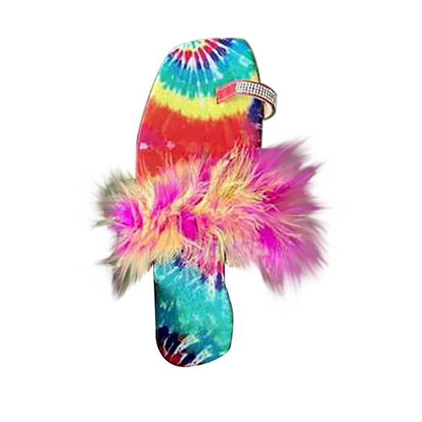 Feather discount boa slippers