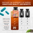 thumbnail image 4 of Parrox Metaboost GLP-1 Booster Supplement with Akkermansia, L-Carnitine,Berberine (GlucoVantage),Chromium,Capsimax,Psyllium Husk,Probiotics & Vitamins D3,B6,B12, 20-in-1 Plant-Based Formula (3 Pack), 4 of 9