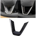 thumbnail image 2 of Veeki Steering Wheel Lower Frame Cover, Carbon Fibre Steering Wheel Lower Panel Trim Steering Wheel U Shaped Frame Cover Sticker Replacement for Model 3-0518, 2 of 5