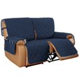 thumbnail image 2 of TOPCHANCES Recliner Sofa Cover, One-piece Reclining Couch Slipcover for 2-Seater Recliner Sofa, Waterproof Furniture Protector for Pets Kids, Navy Blue, 2 of 9