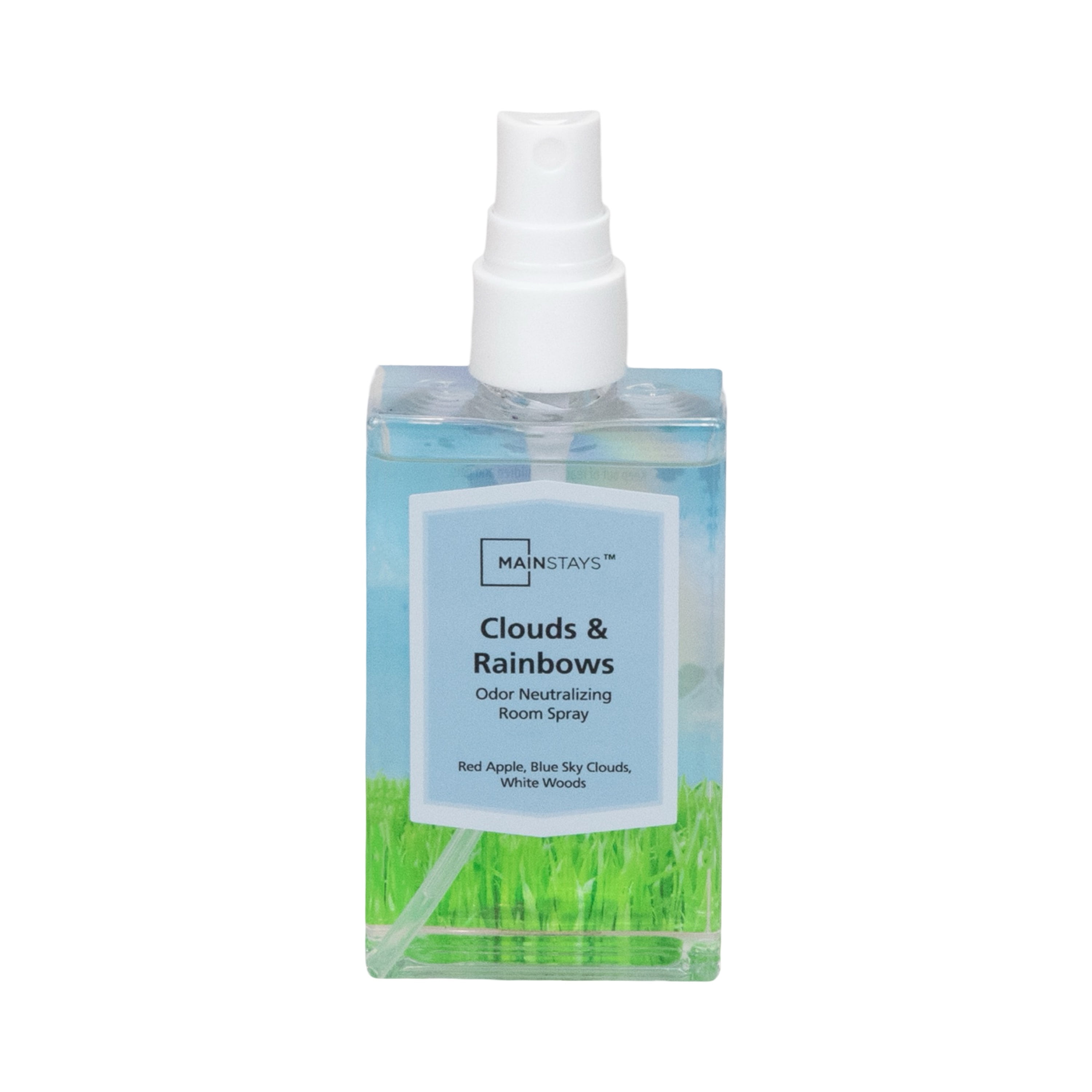 Mainstays Clouds & Rainbows Scented Room & Linen Spray 3.4 fl oz (100mL).