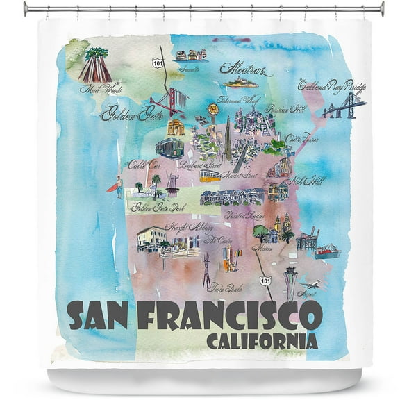 Shower Curtains 70" x 84" from DiaNoche Designs by Markus Bleichner - San Francisco Tourist 2