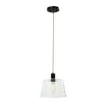 thumbnail image 5 of Creative Co-Op Robert Stevenson Lighting Rhodes - Metal and Clear Ribbed Glass Ceiling Light, Matte Black, 5 of 7