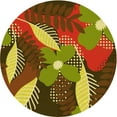 thumbnail image 1 of Ahgly Company Machine Washable Indoor Round Transitional Saffron Red Area Rugs, 4' Round, 1 of 7