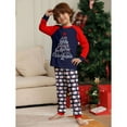 thumbnail image 5 of GYRATEDREAM Family Christmas Pjs Matching Sets Reindeer and Snowflake Patterned Sleepwear Xmas PJS Set for Couples and Kids Jammies Loungewear Set for 12T(Kids) Blue, 5 of 9