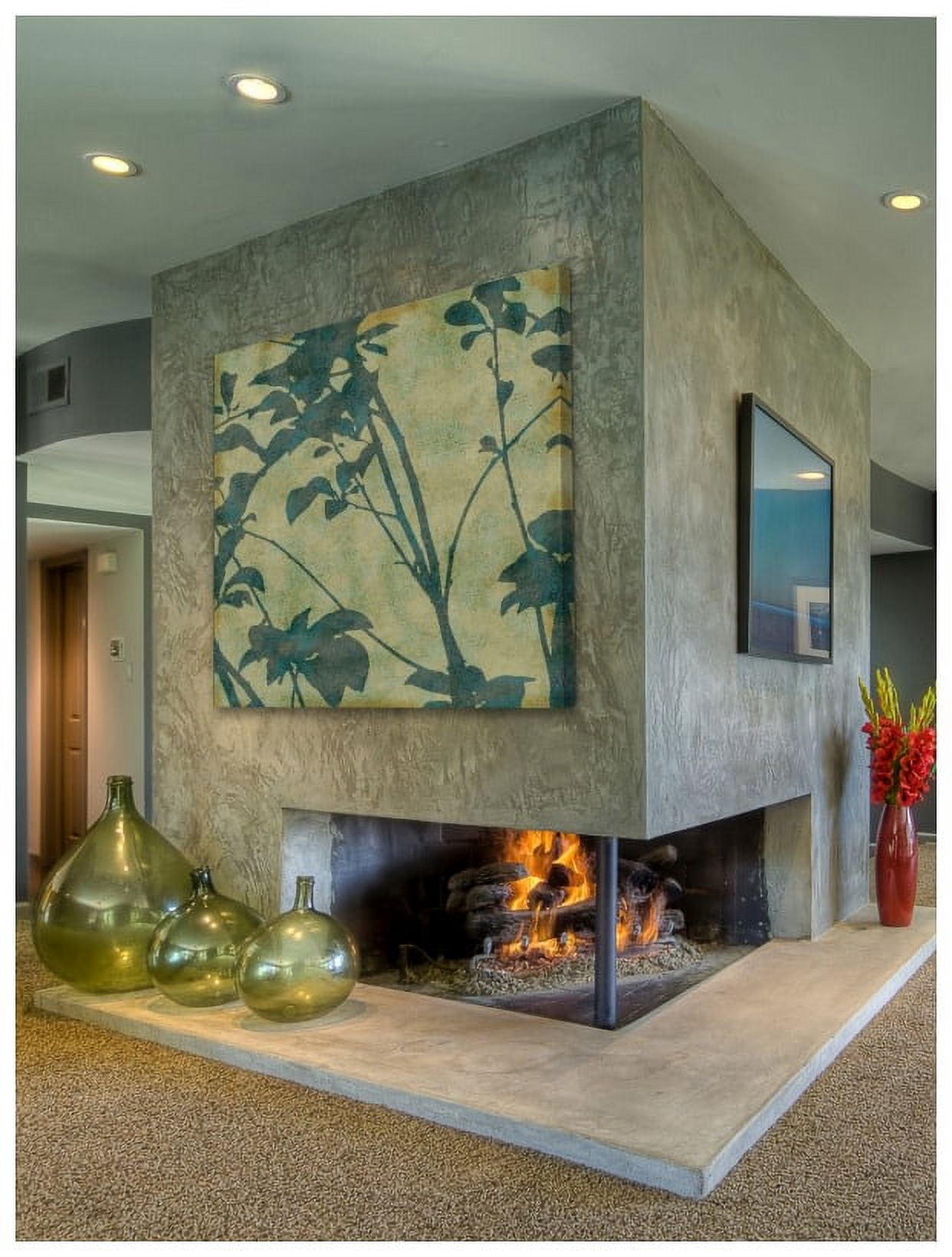 "Green Fall" Painting Print on Wrapped Canvas