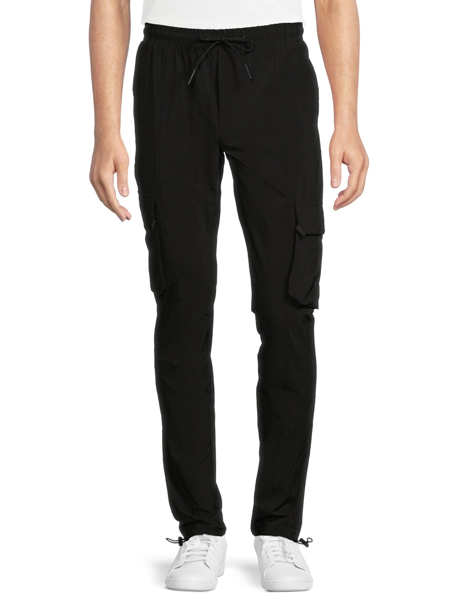 American Stitch Men's Stretch Nylon Cinched Cargo Jogger Pants, Sizes S-2XL