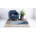 thumbnail image 4 of Rugs.com Hyacinth Collection Rug – 4 Ft Square Blue Medium Rug Perfect For Living Rooms, Kitchens, Entryways, 4 of 9