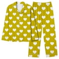 thumbnail image 3 of Tnhcen Women's Long Sleeve Button Down 2 Piece Pajama Sets with Pockets for Lounging Homewear, 3 of 6