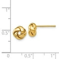 thumbnail image 2 of 14k Yellow Gold Knot Post Earrings - 1.3 Grams - Measures 8x8mm Wide, 2 of 2